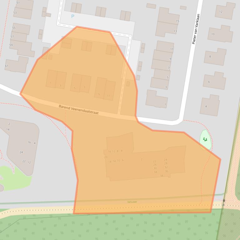 Kaart van postcodegebied 6711XH.