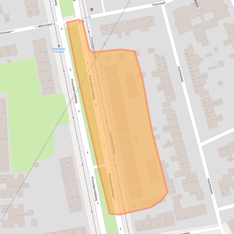 Kaart van postcodegebied 6712AG.