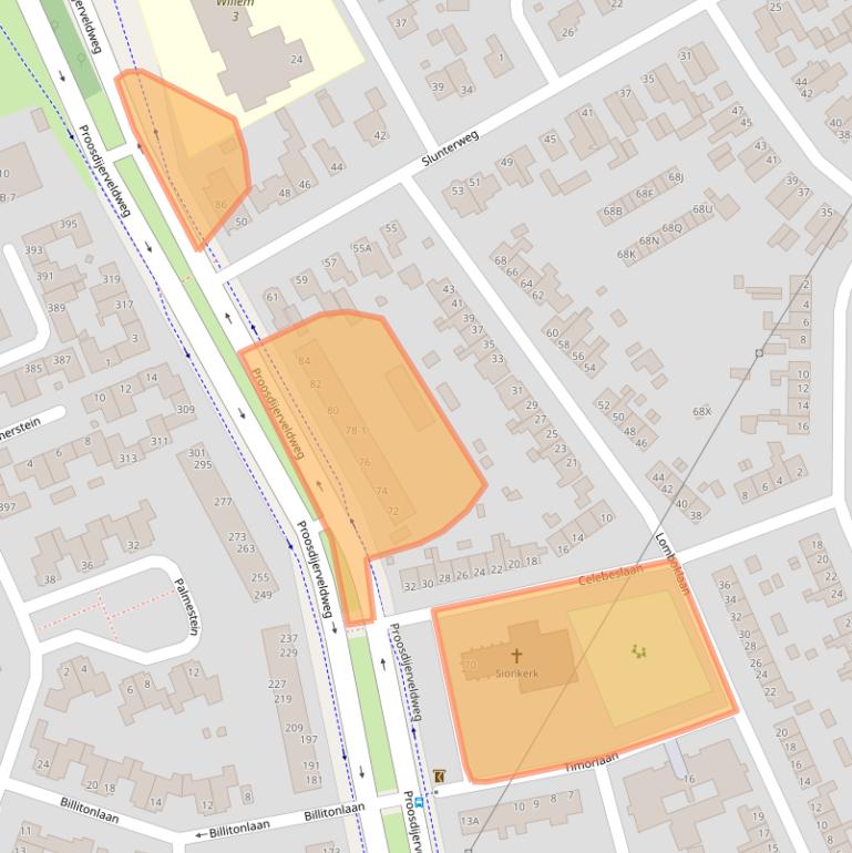 Kaart van postcodegebied 6712AH.