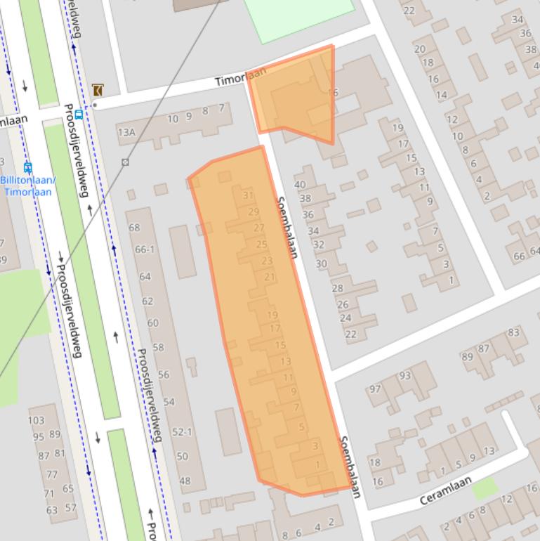 Kaart van postcodegebied 6712AK.