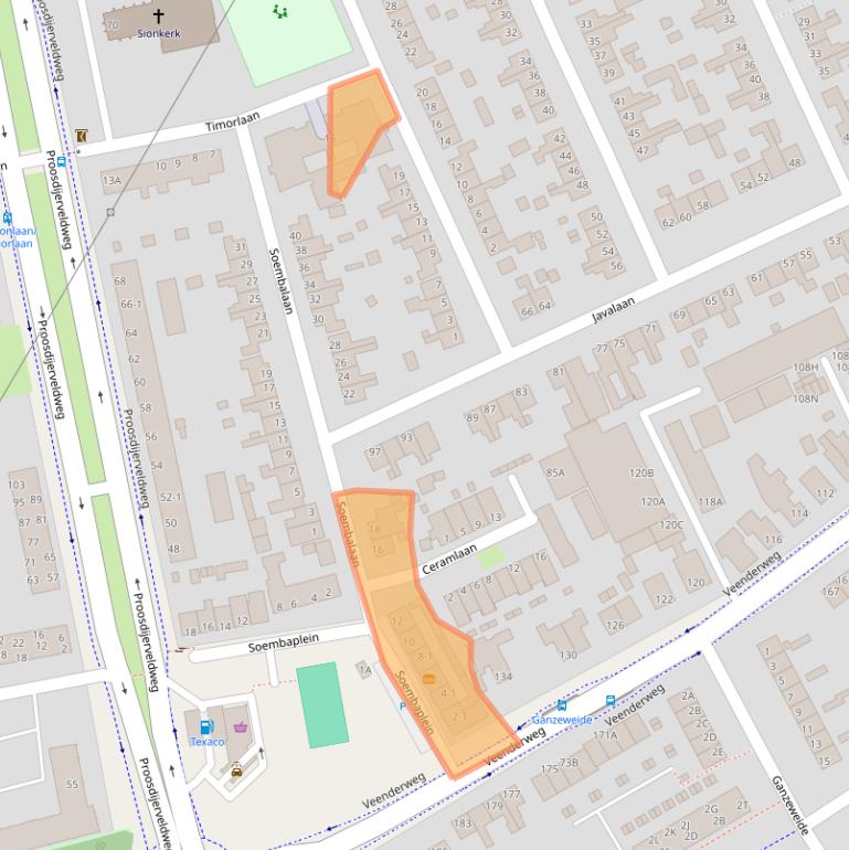 Kaart van postcodegebied 6712AL.