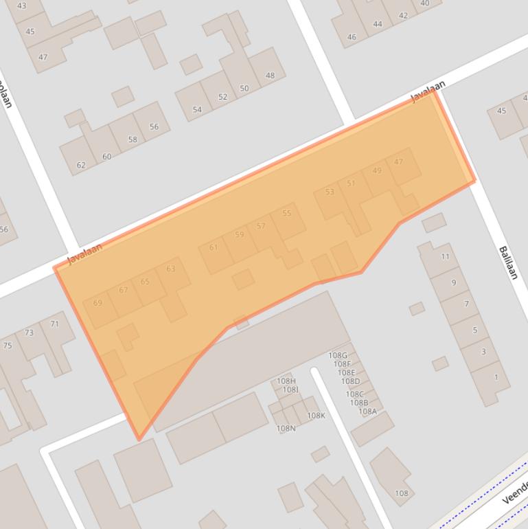 Kaart van postcodegebied 6712AR.