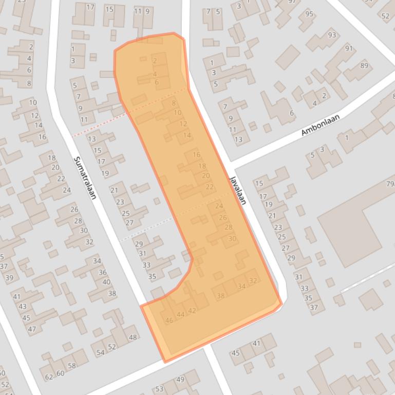 Kaart van postcodegebied 6712AT.