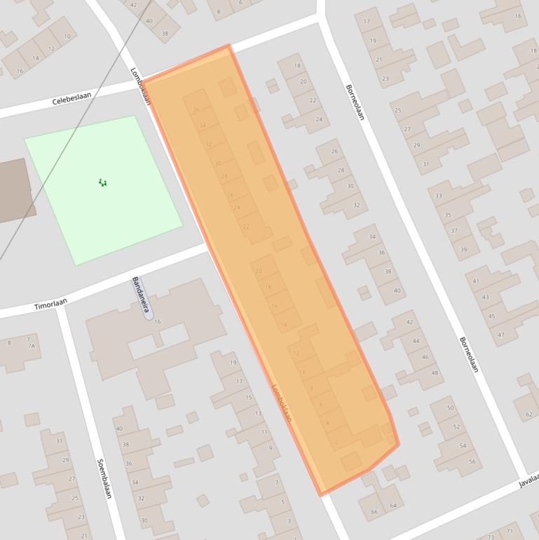 Kaart van postcodegebied 6712BD.