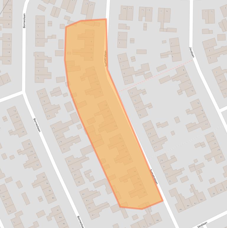 Kaart van postcodegebied 6712BL.