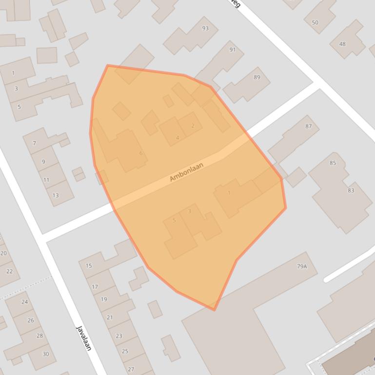 Kaart van postcodegebied 6712BM.