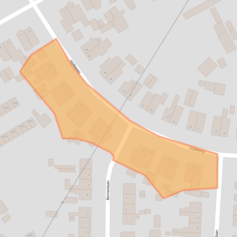 Kaart van postcodegebied 6712BP.