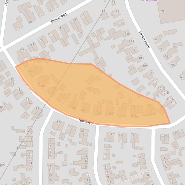 Kaart van postcodegebied 6712BR.