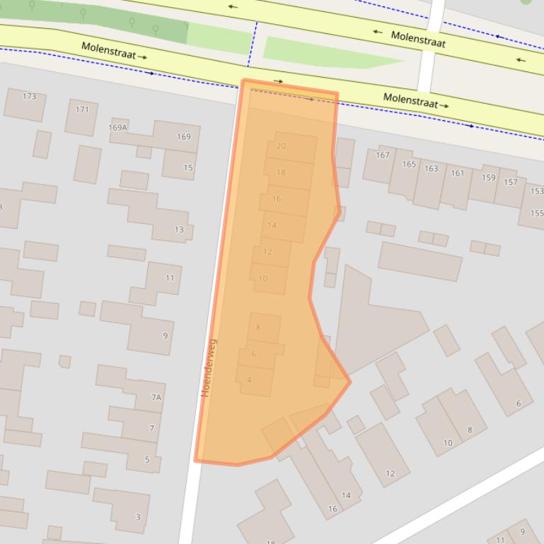 Kaart van postcodegebied 6712CB.