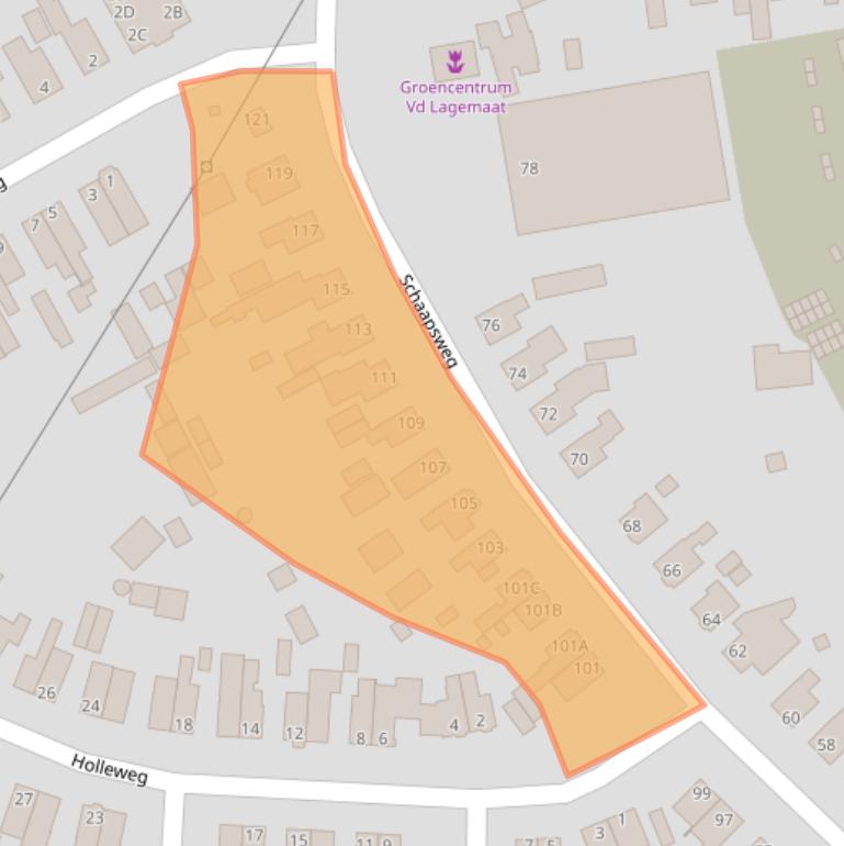 Kaart van postcodegebied 6712CD.