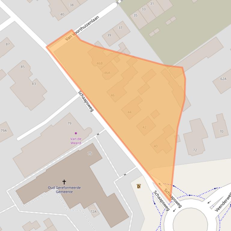 Kaart van postcodegebied 6712CE.