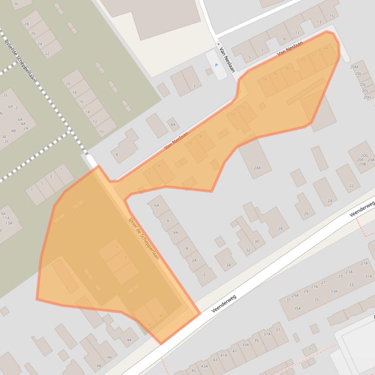 Kaart van postcodegebied 6712CN.