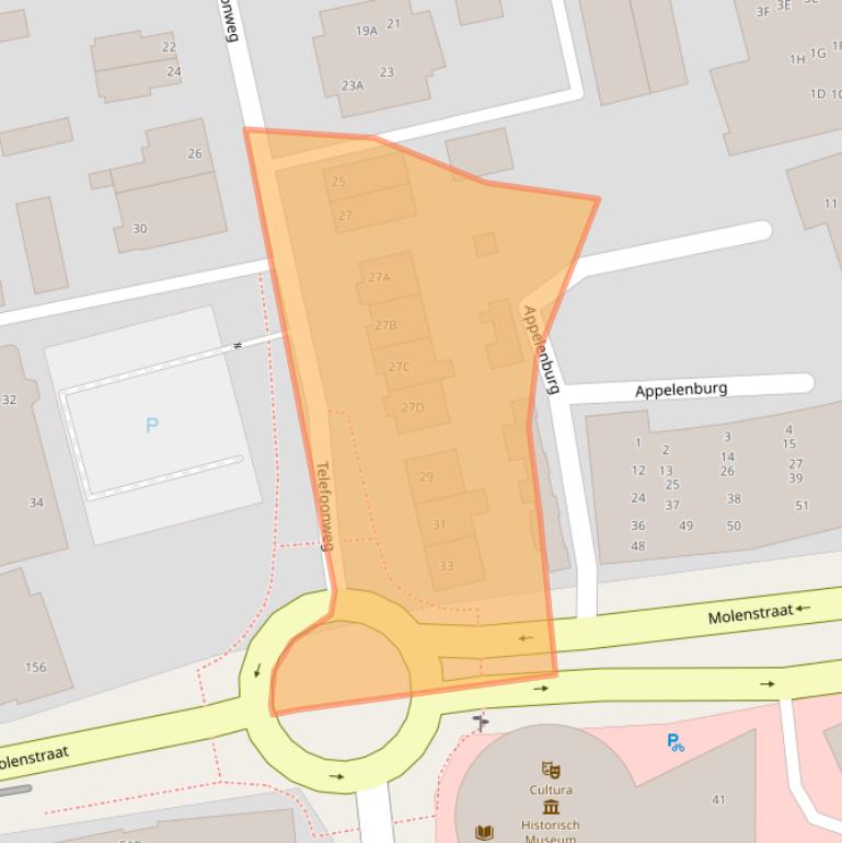 Kaart van postcodegebied 6712GB.