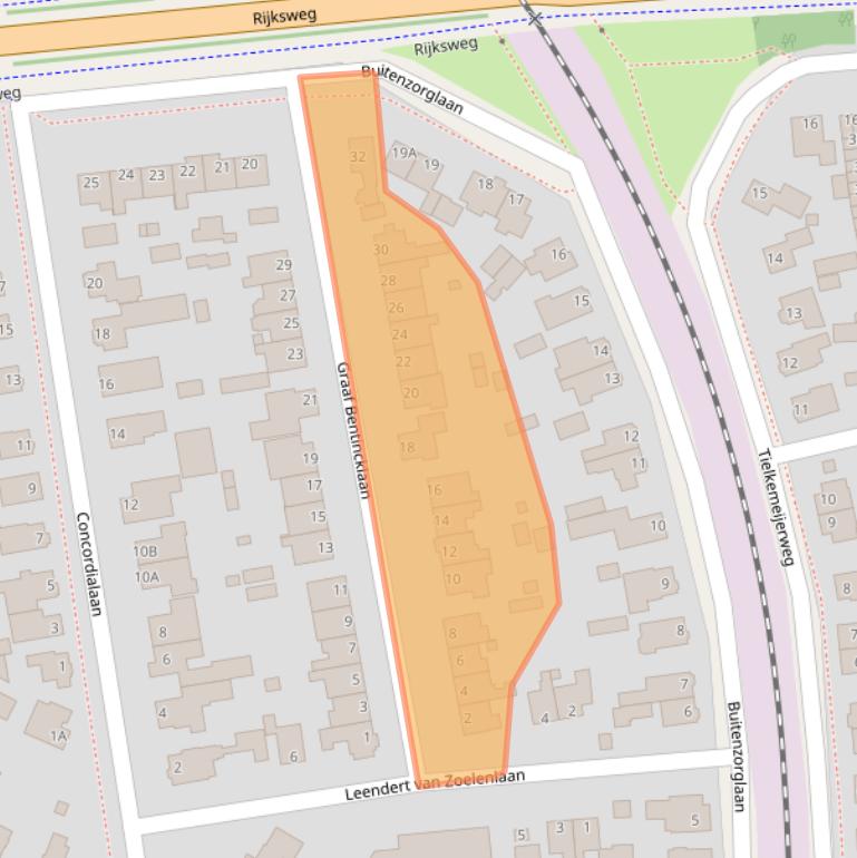 Kaart van postcodegebied 6712GT.