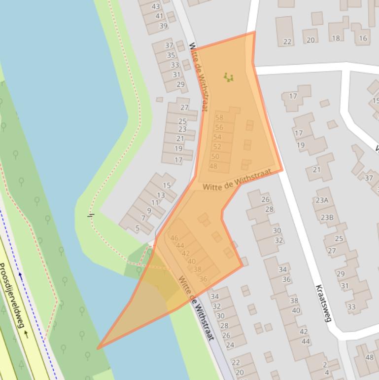 Kaart van postcodegebied 6712HD.