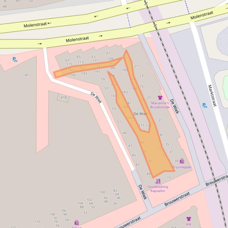 Kaart van postcodegebied 6712JD.