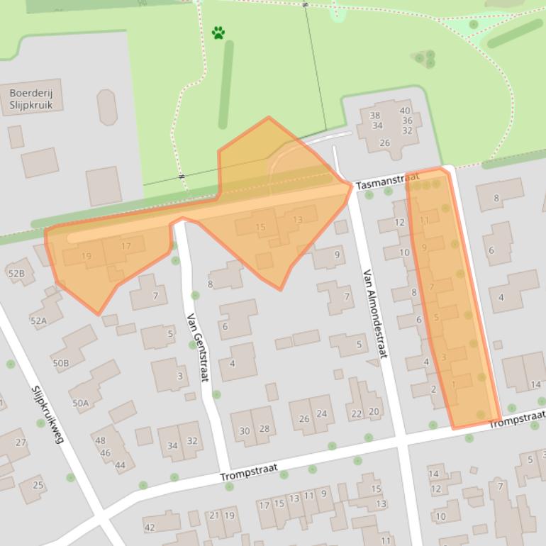 Kaart van postcodegebied 6712KA.