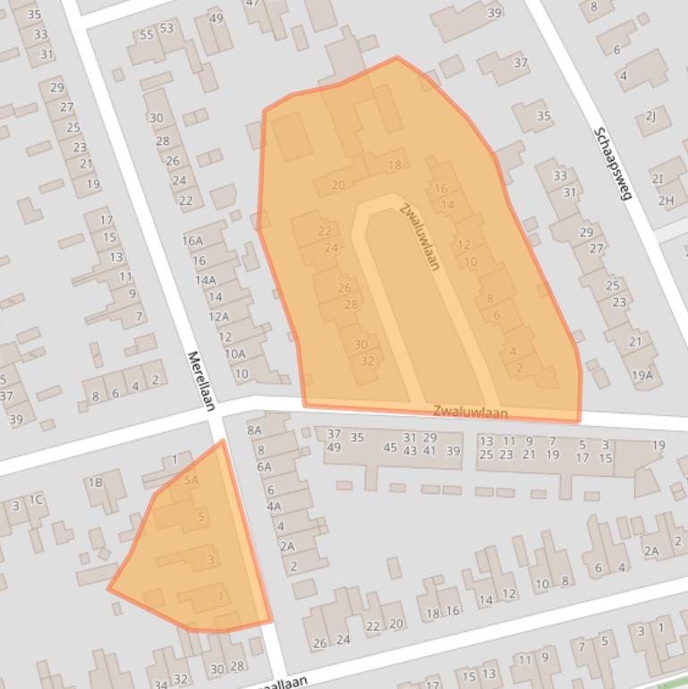 Kaart van postcodegebied 6713BE.