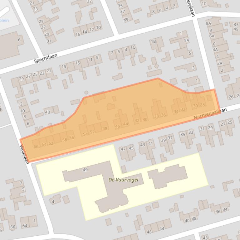 Kaart van postcodegebied 6713BZ.