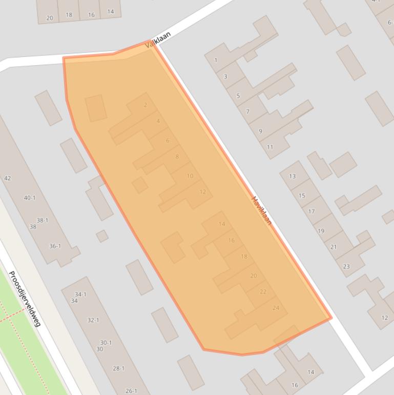 Kaart van postcodegebied 6713CD.