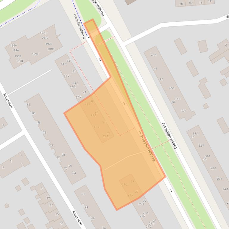 Kaart van postcodegebied 6713CM.