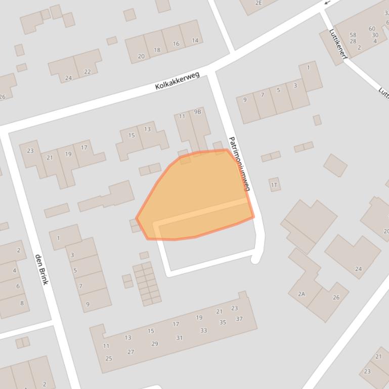 Kaart van postcodegebied 6713DJ.