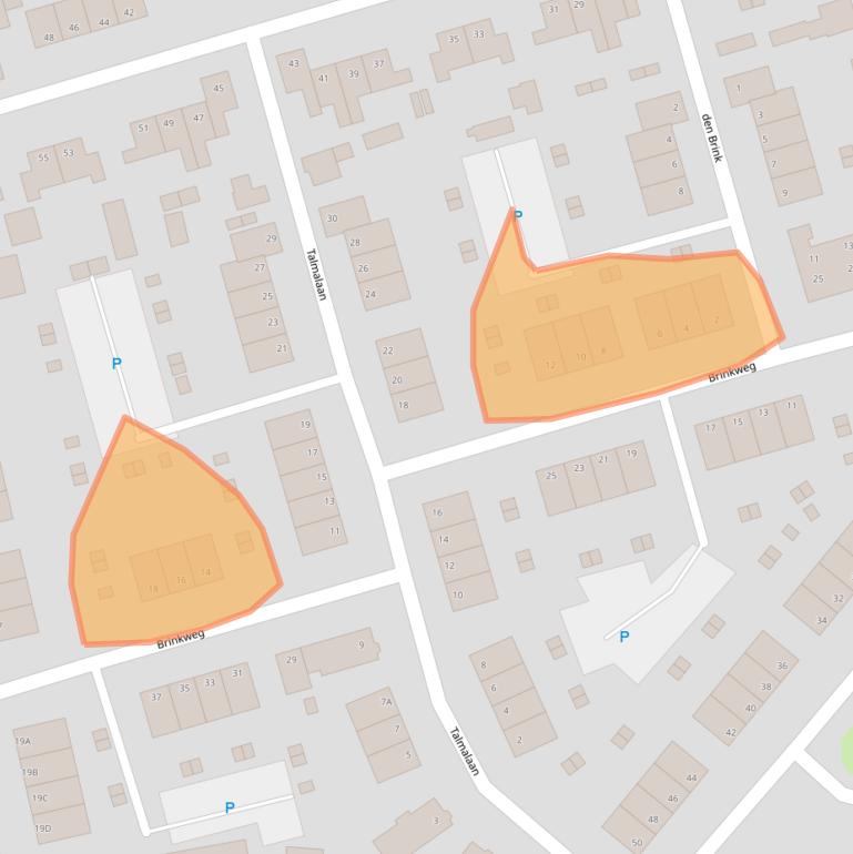 Kaart van postcodegebied 6713DM.