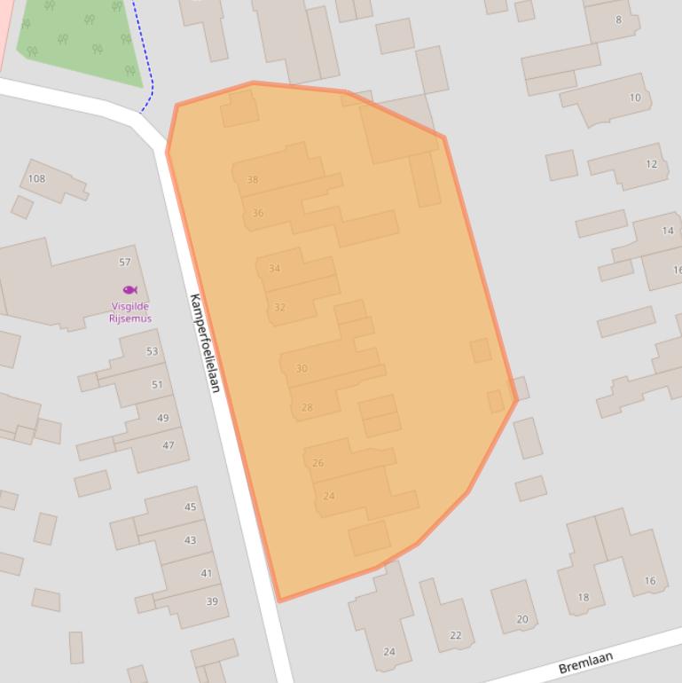 Kaart van postcodegebied 6713EG.