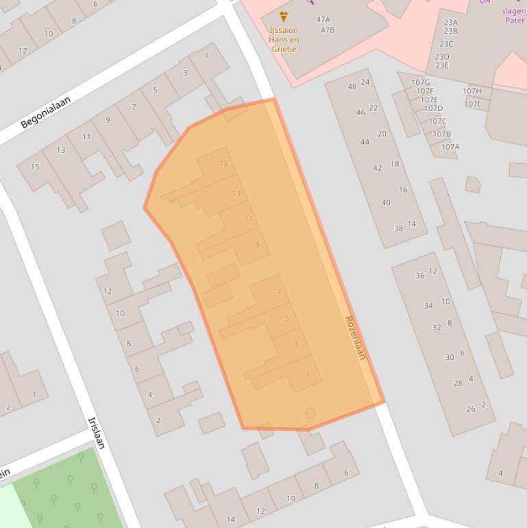 Kaart van postcodegebied 6713EP.