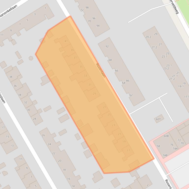 Kaart van postcodegebied 6713ER.