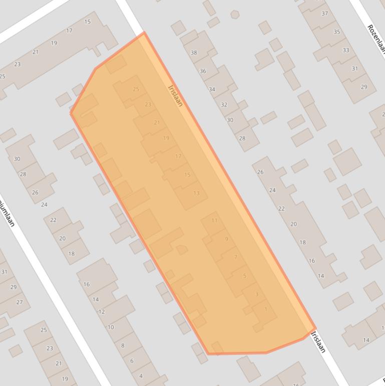 Kaart van postcodegebied 6713EV.