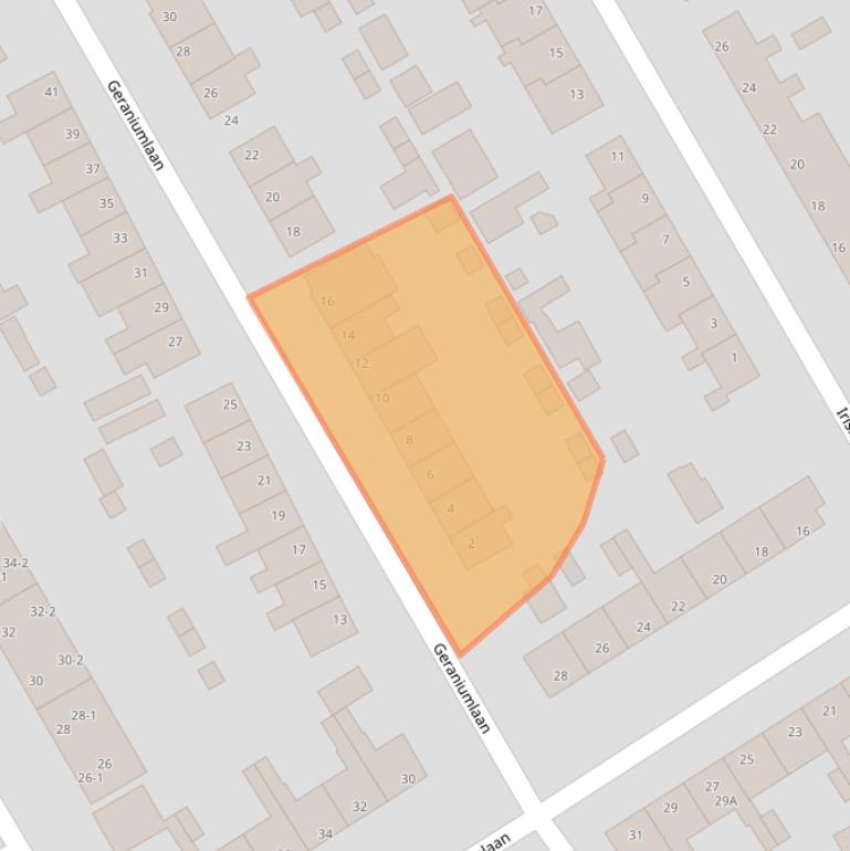 Kaart van postcodegebied 6713GC.