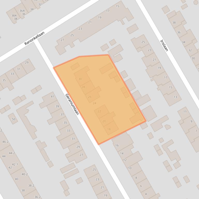 Kaart van postcodegebied 6713GD.