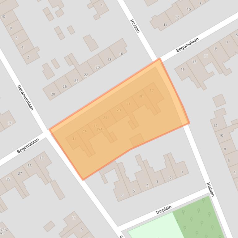 Kaart van postcodegebied 6713GT.