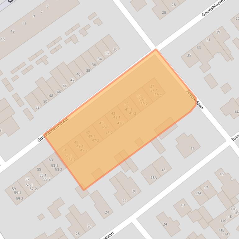 Kaart van postcodegebied 6713HB.