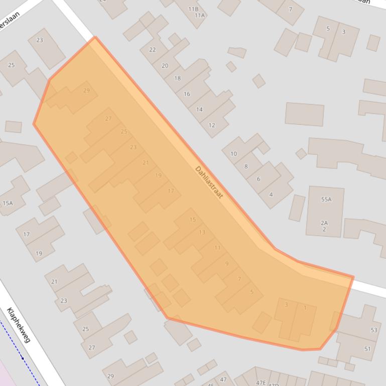 Kaart van postcodegebied 6713HJ.