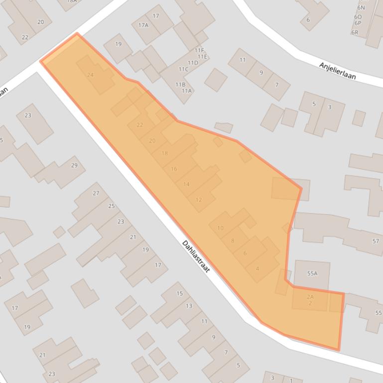 Kaart van postcodegebied 6713HK.