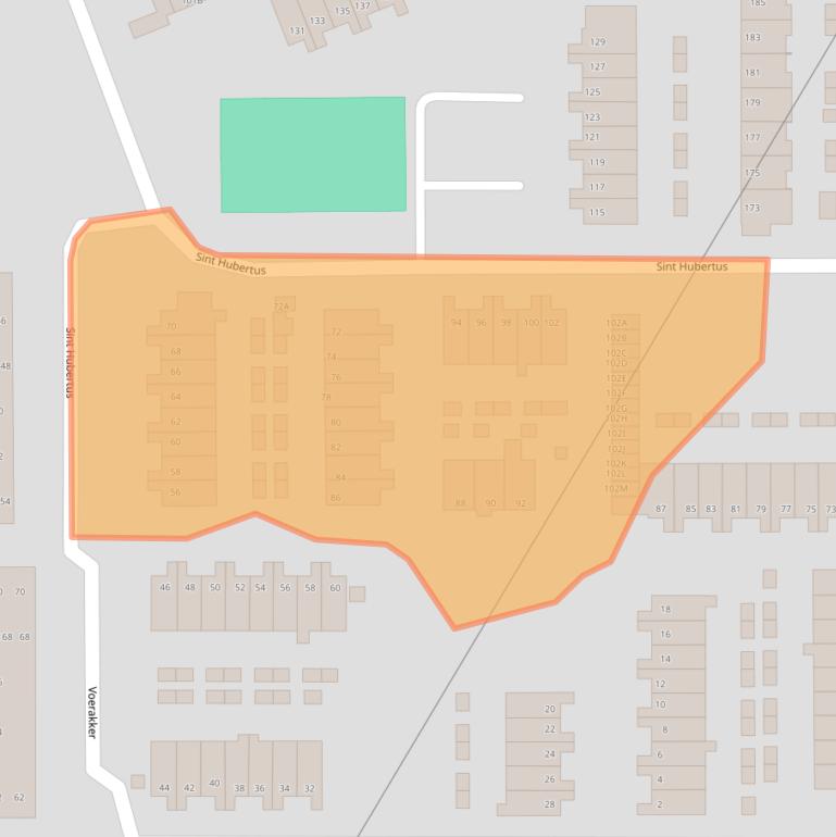 Kaart van postcodegebied 6713JG.