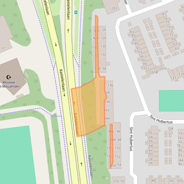 Kaart van postcodegebied 6713JL.