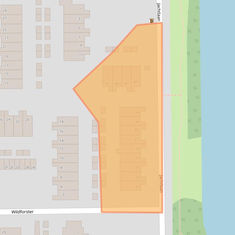 Kaart van postcodegebied 6713KK.