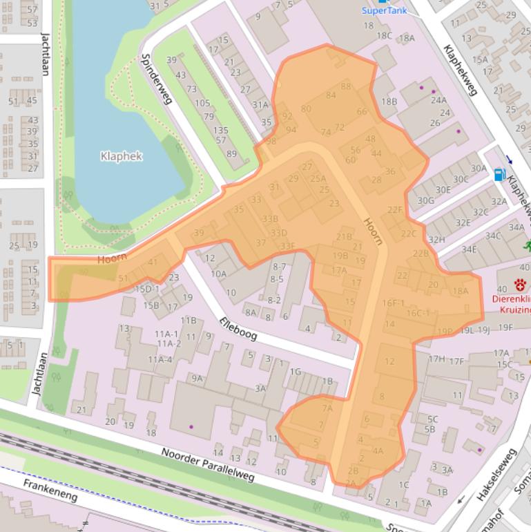 Kaart van postcodegebied 6713KR.