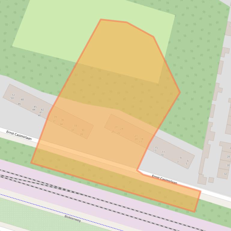 Kaart van postcodegebied 6713LR.