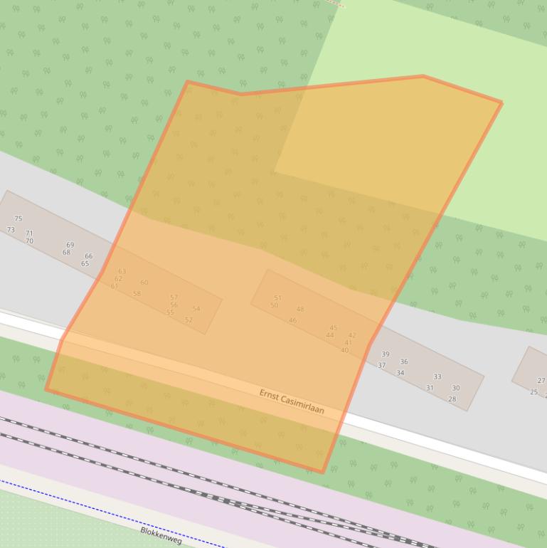 Kaart van postcodegebied 6713LS.