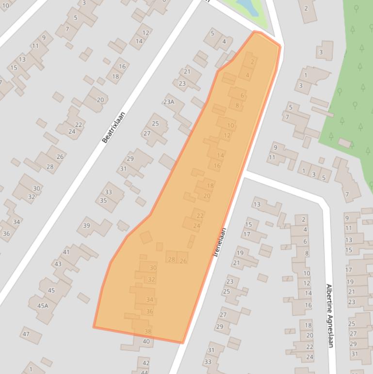 Kaart van postcodegebied 6713MX.