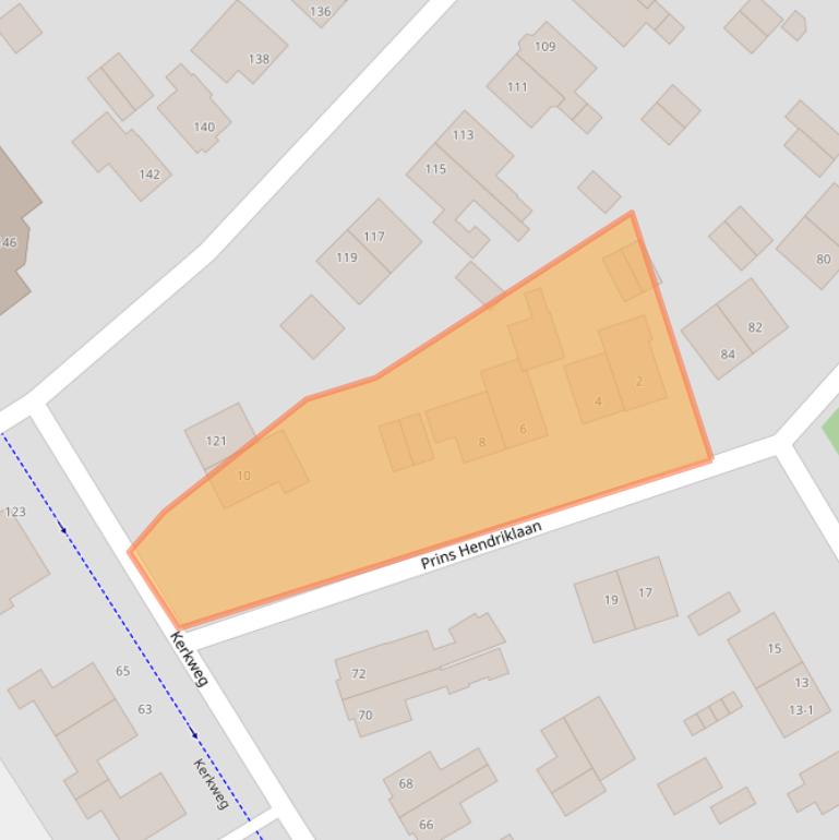 Kaart van postcodegebied 6713NG.