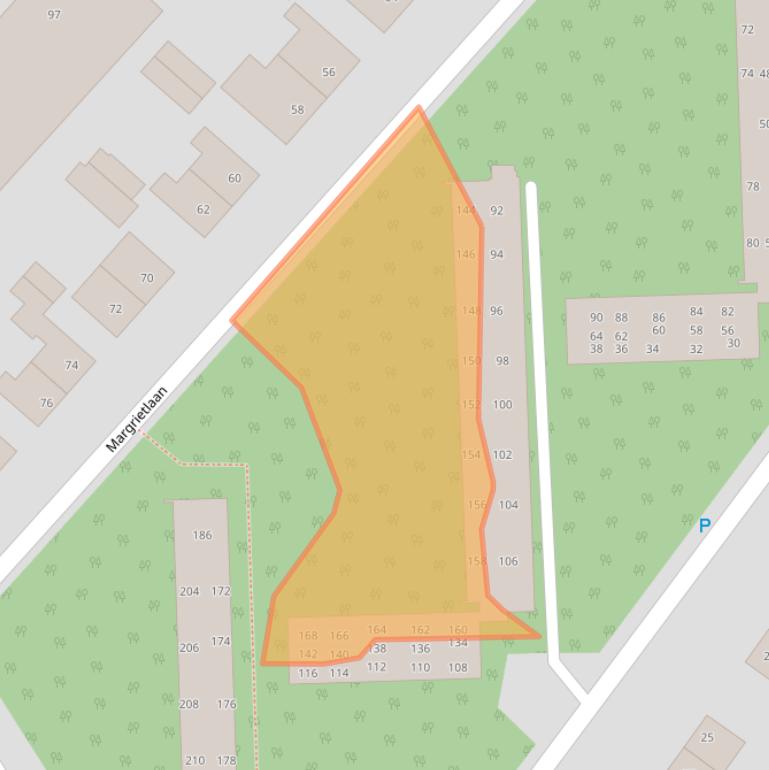 Kaart van postcodegebied 6713NP.