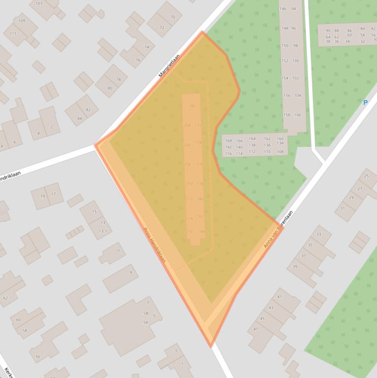 Kaart van postcodegebied 6713NR.