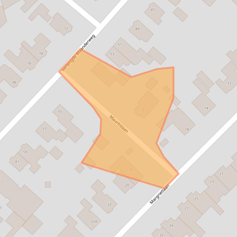 Kaart van postcodegebied 6713PP.