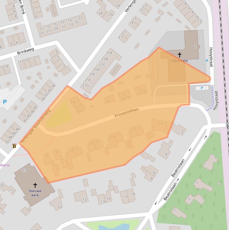 Kaart van postcodegebied 6713PX.