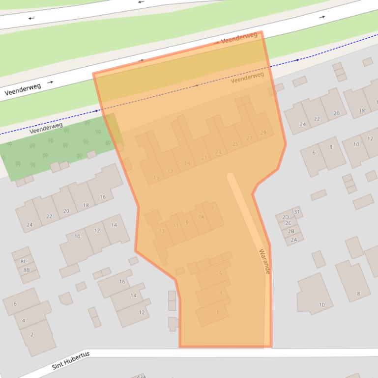 Kaart van postcodegebied 6713RM.